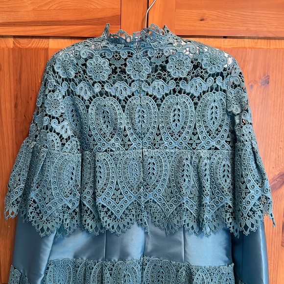 ERDEM Lyndell layered guipure-lace & mikado satin Dress - Picture 8 of 12